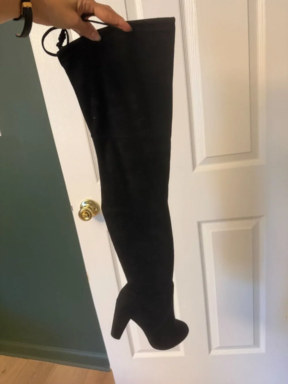 Catherine Malandrino Black Suede Over the Knee Boots 7